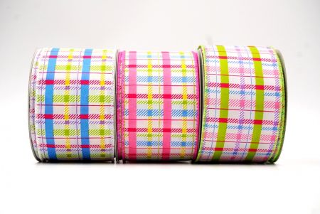 Spring Plaid Wired Ribbon